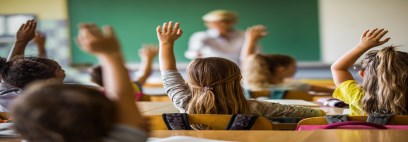 Children raising hands