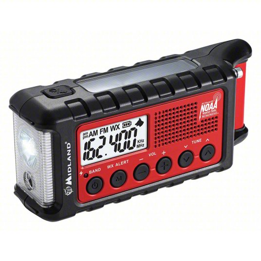 Midland red and black weather radio