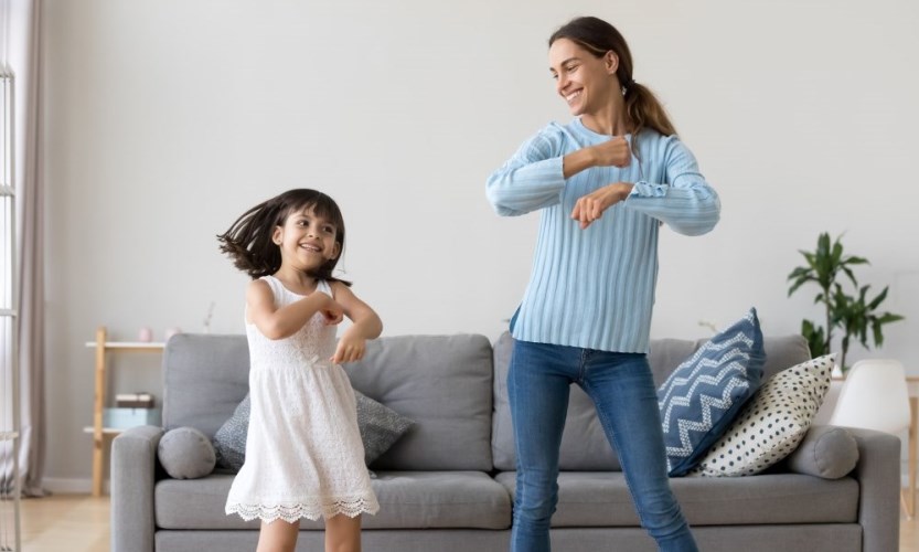 Mother and Child Dancing